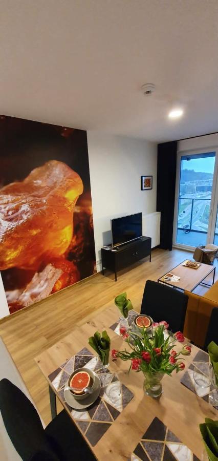 Apartament Bursztynowy Modern Tower 格丁尼亚 外观 照片